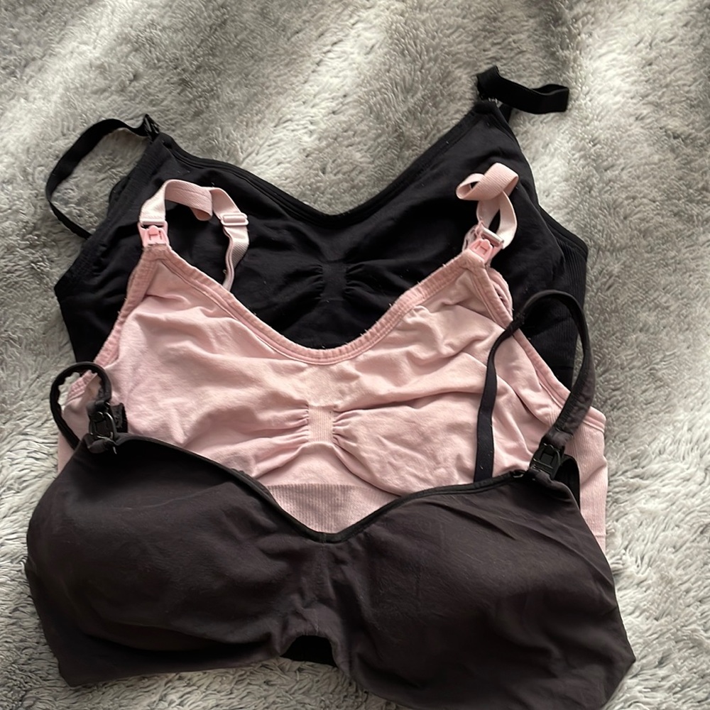 Three nursing bras